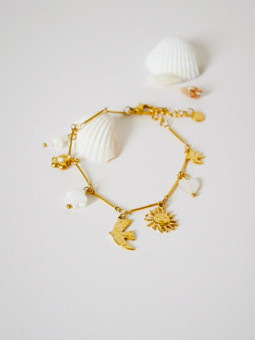 Bracelet breloques doré