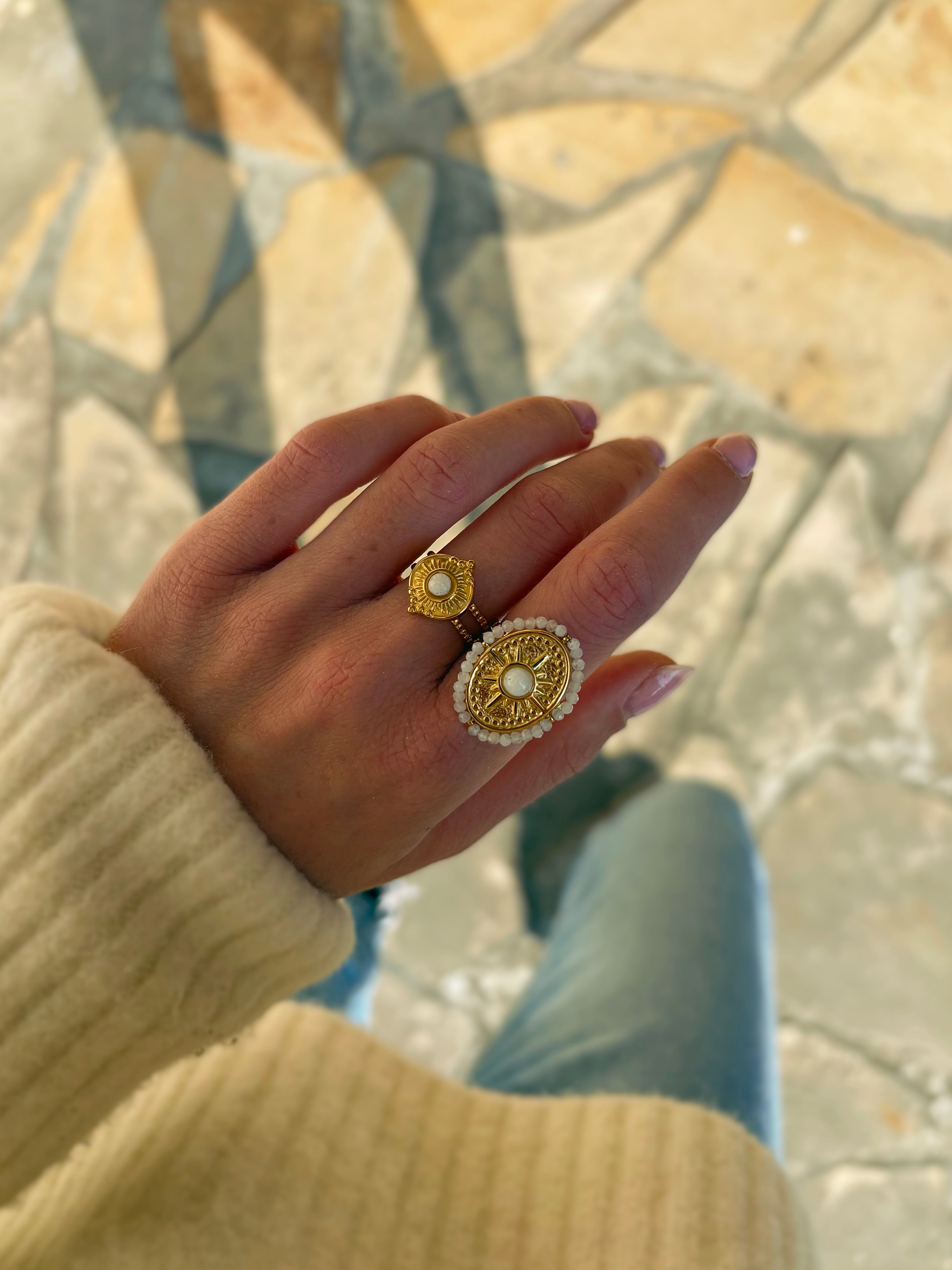Bague pierres Boia