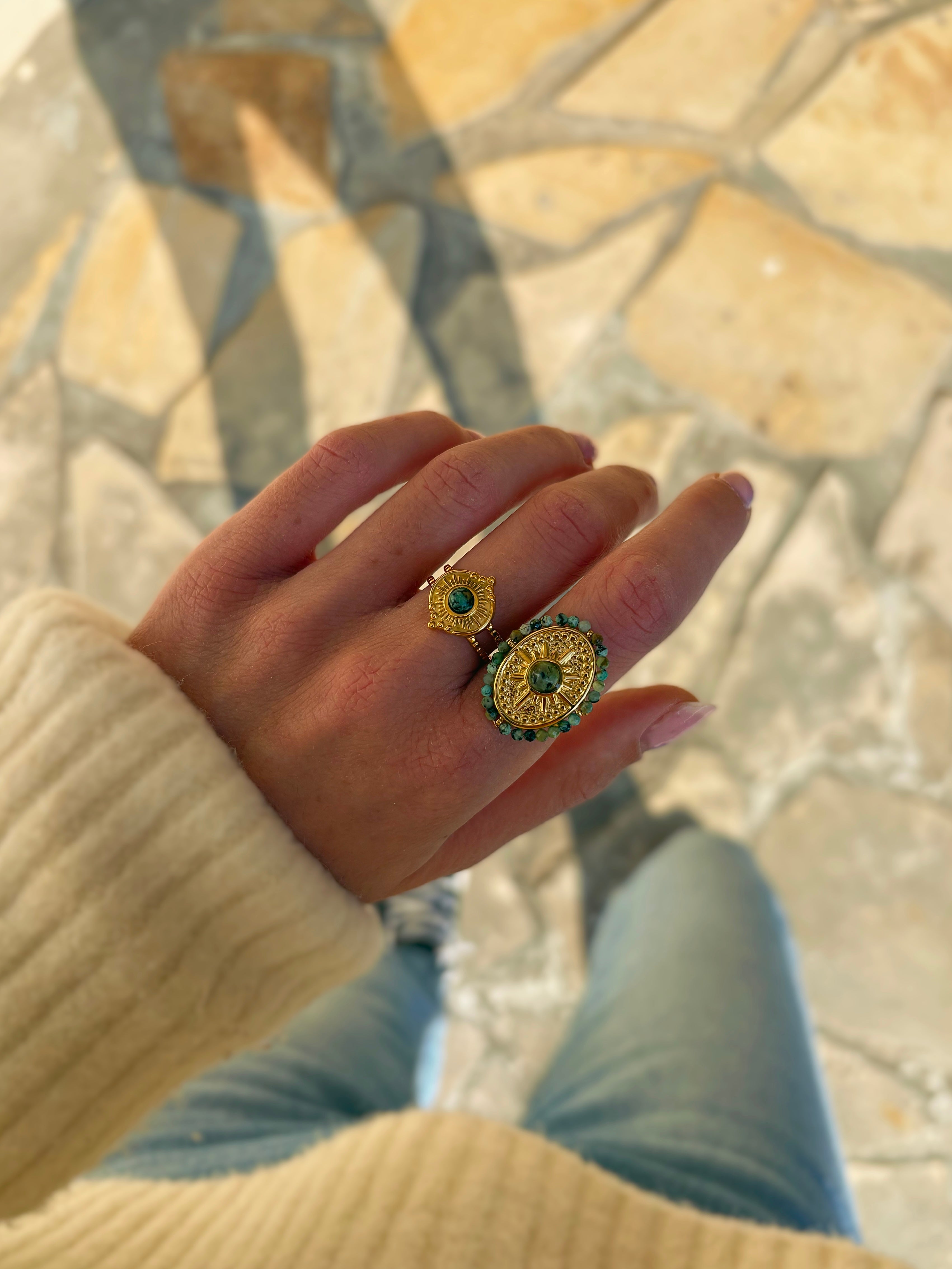 Bague pierres Boia