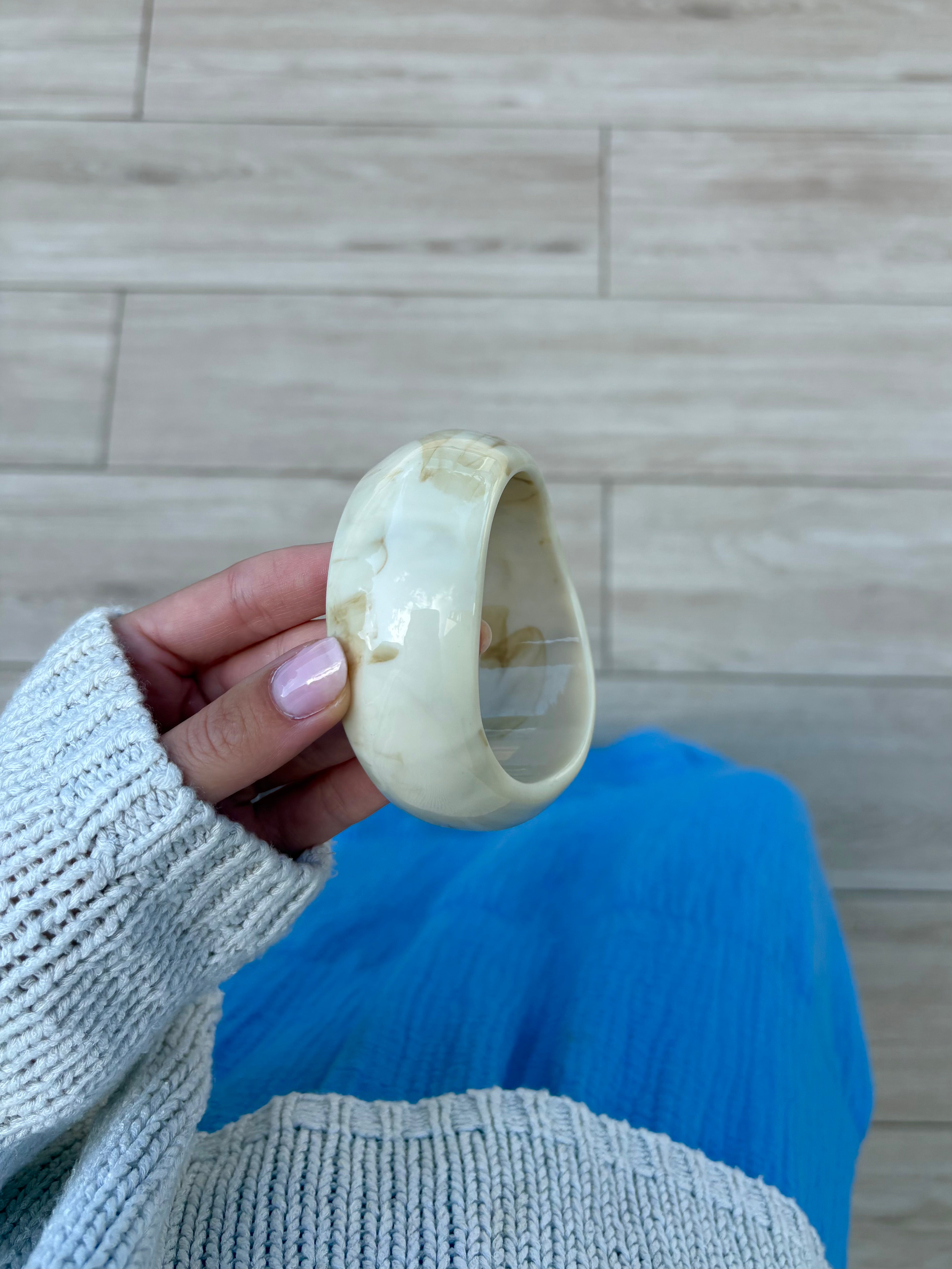 Bracelet résine beige