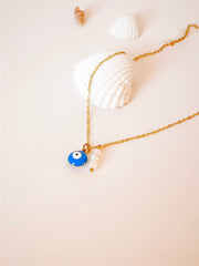 Collier oeil Grec bleu