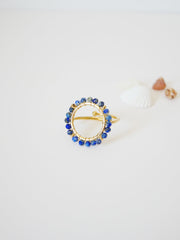 Bague ronde pierre